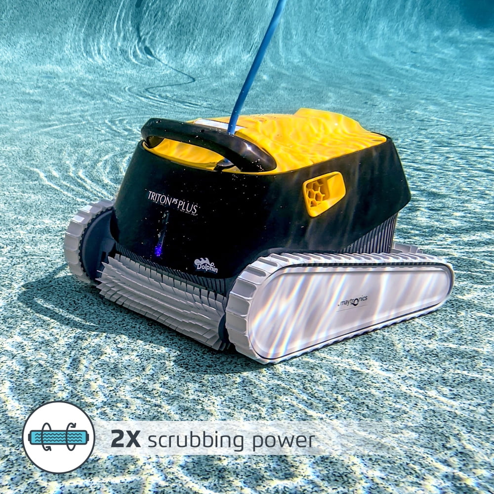 Dolphin Triton PS Plus Robotic Cleaner for In Ground Pools up to 50 feet Wi-Fi Connectivity Powerful Active Scrubbing and Easy Access Top Load Filter