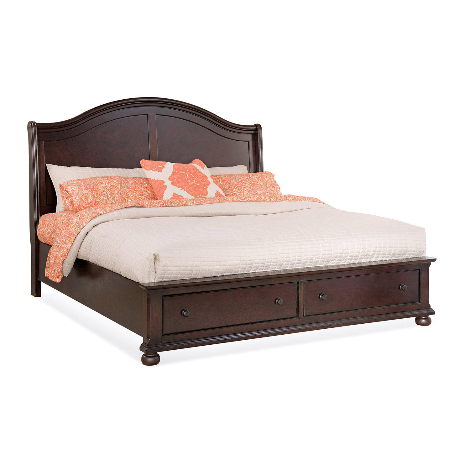 American Woodcrafters Hyde Park King Sleigh Storage Bed