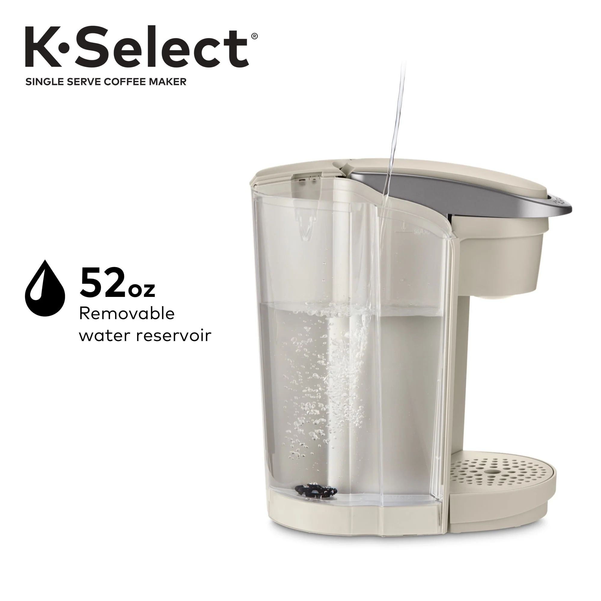 Keurig K-Select Single-Serve K-Cup Pod Coffee Maker, Matte White