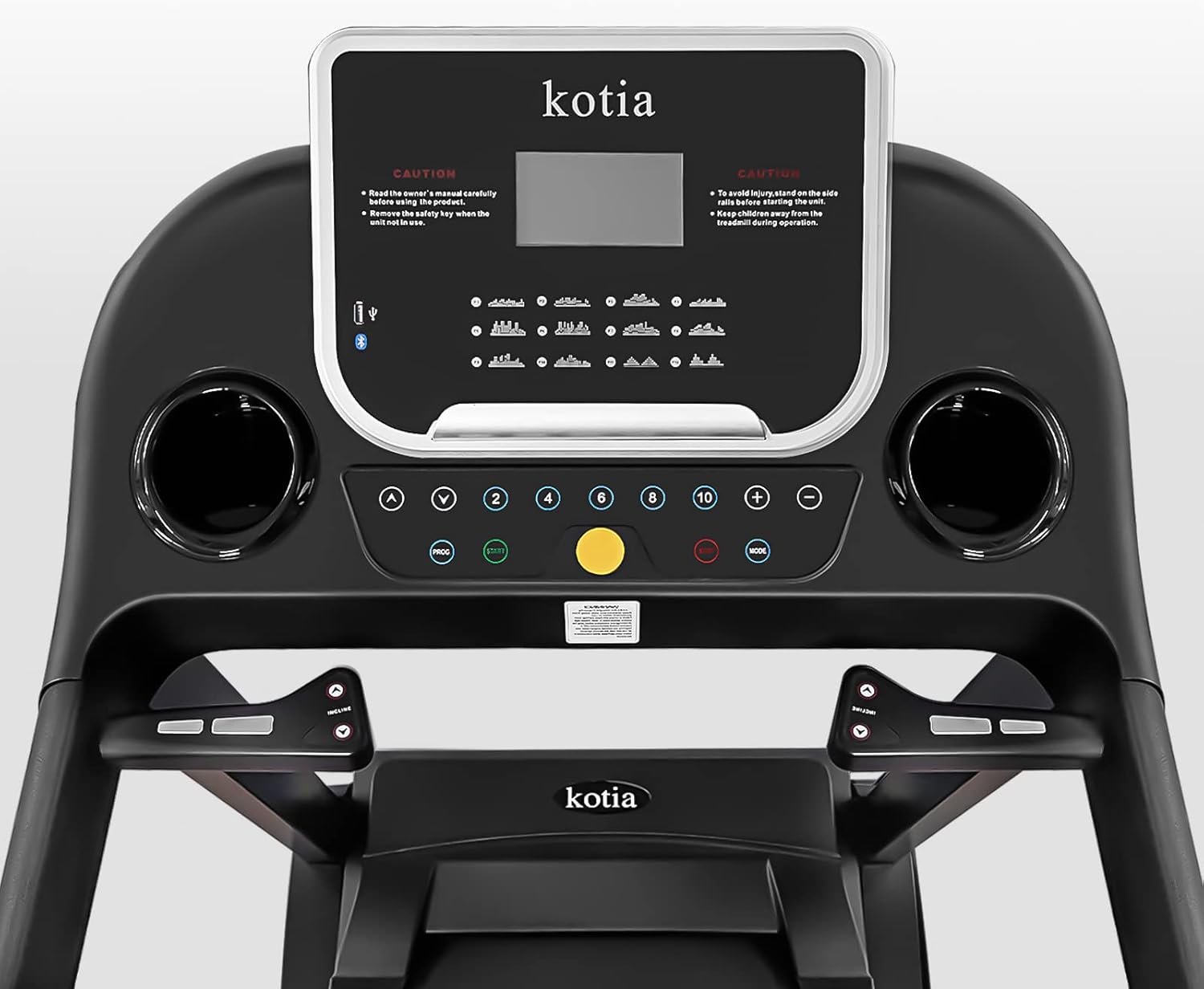 kotia Folding Treadmill 330 lb Capacity Electric Treadmill with 15 Levels Auto Incline and Large Running Area for Home Gym Workout (3.25HP Model TD1460)