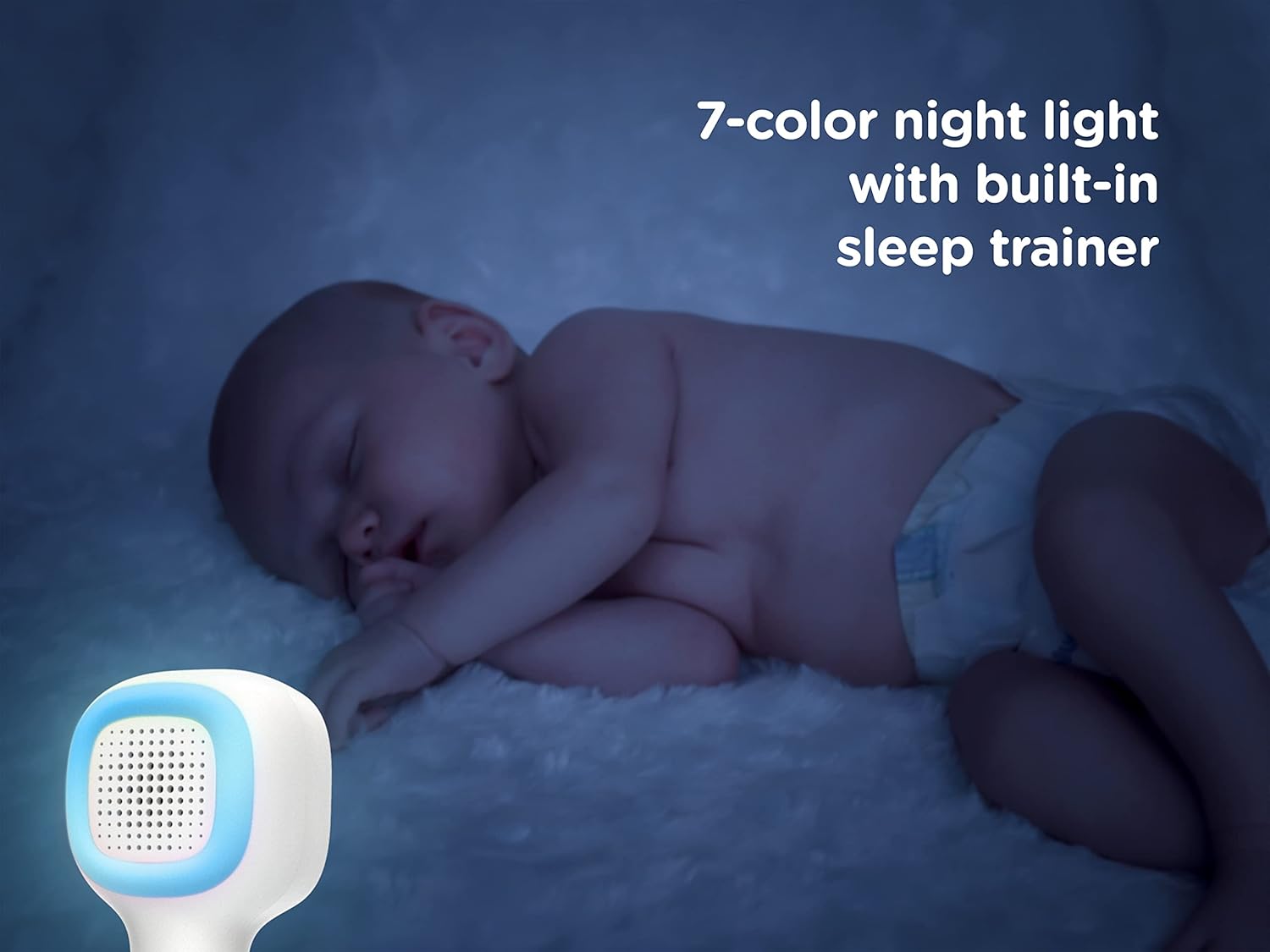 HUBBLE CONNECTED Nursery Pal Cloud - 5&rdquo; Smart WiFi Baby Monitor, 7-Color Night Light, Sleep Trainer-HD Home Security Camera-Ideal for Nursery, with Mount/Stand-Powered by HubbleClub App,White,1-Camera