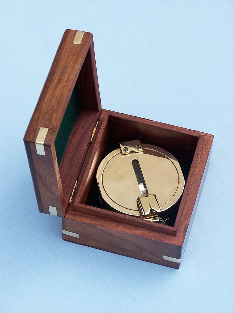 Hampton Nautical Solid Brass Clinometer Compass, 4