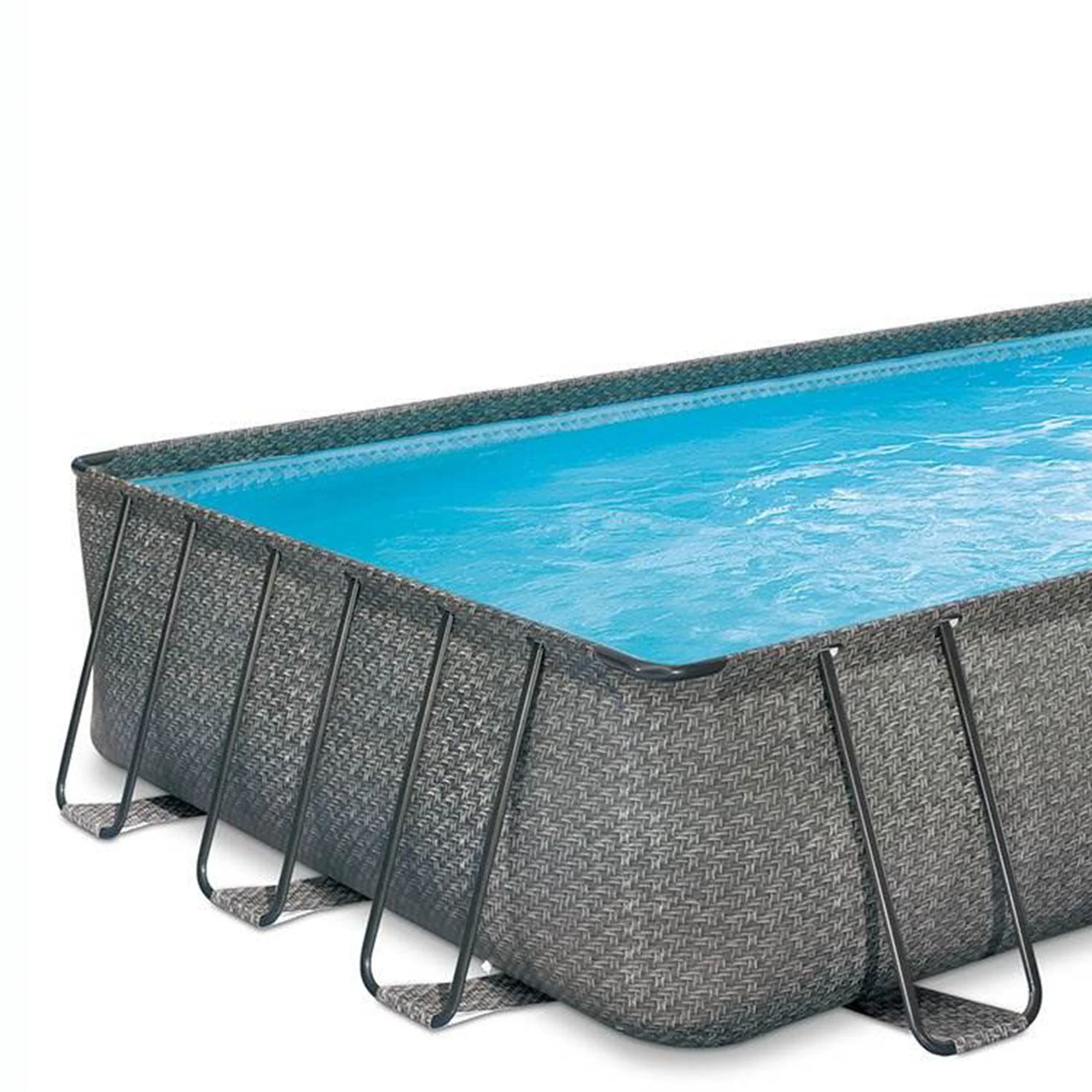 Summer Waves 24ft x 12ft x 52in Rectangle Above Ground Frame Swimming Pool Set
