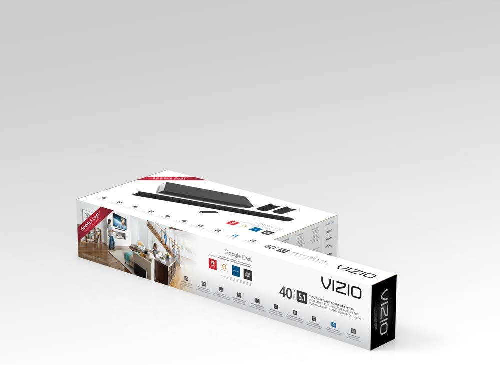 VIZIO SB4051-D5 Smartcast 40” 5.1 Slim Sound Bar System, Black