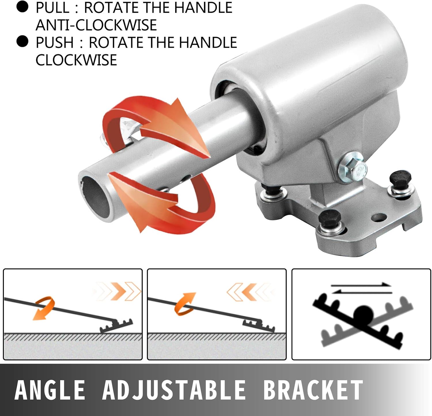 VEVOR Bull Float Magnesium Concrete Float 48 x 8" Round End Concrete Float Tool Cement Tool Bull Concrete Kit Bull Float with 4 Float Handle Bull Float Bracket Concrete Tools Finishing Bull Float