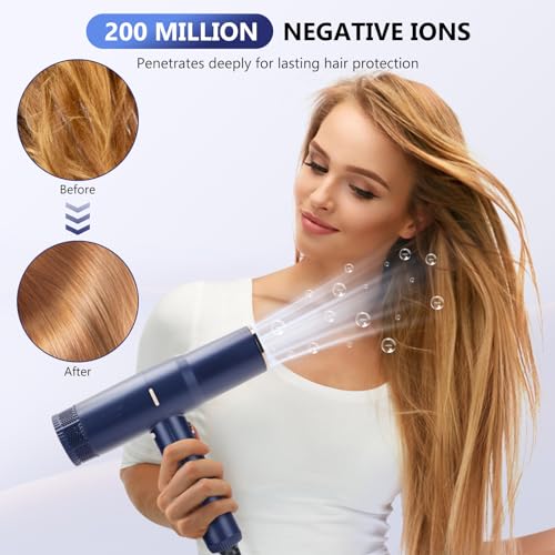 Blow Dryer with Diffuser, IG INGLAM Professional Hair Dryer 110,000RPM Brushless Motor High Speed Low Noise Constant Temperature Auto-Clean, Powerful Ionic Hair Dryer for Salon Travel Gift
