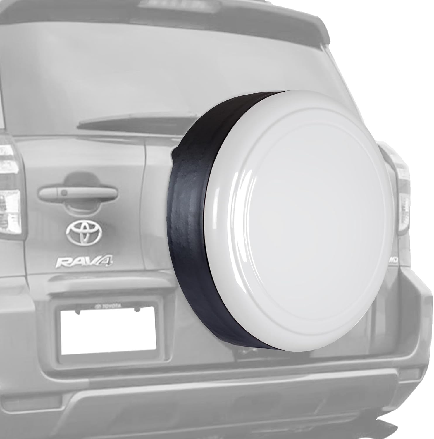 Boomerang 28" Color Matched Rigid Tire Cover for Toyota RAV4 (06-12) - (Plastic Face & Vinyl Band) - Beige Metallic