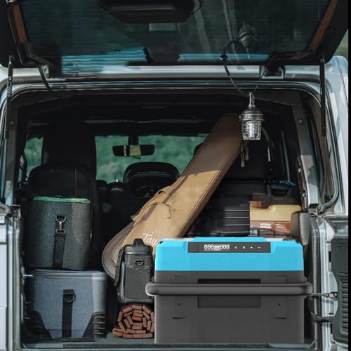 Renogy Car Refrigerator, Electric Cooler LG Powered Compressor Car Fridge, Dual Zone, App Control, Cooling from -4~68°F, Portable Freezer for Camping, RV, Fishing, Outdoor, Truck