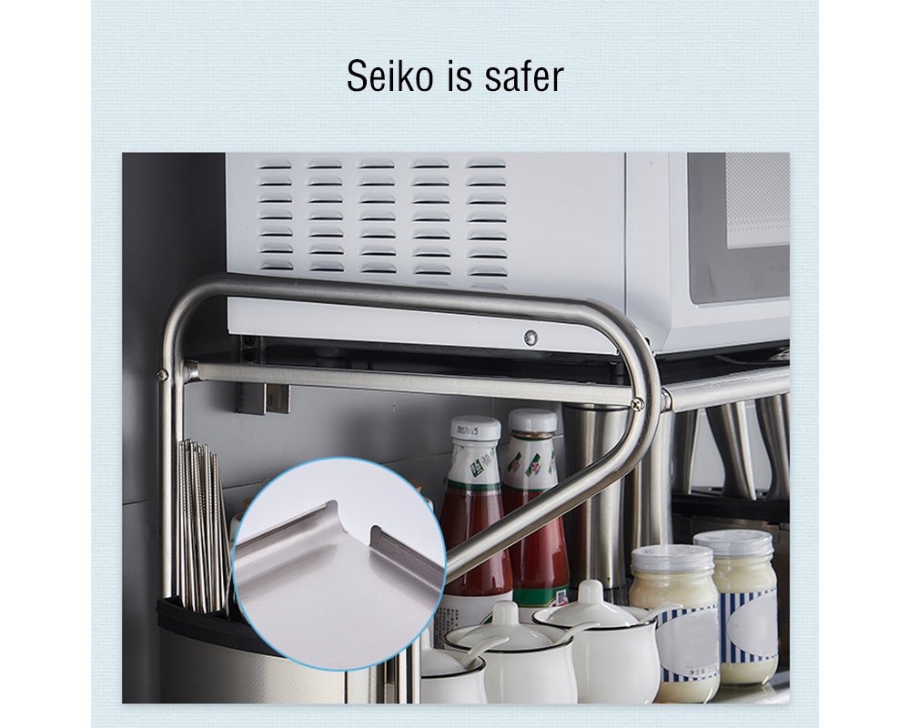 INTSUPERMAI Microwave Oven Wall Mount Shelf Rack Stainless Steel Kitchen Storage Shelf