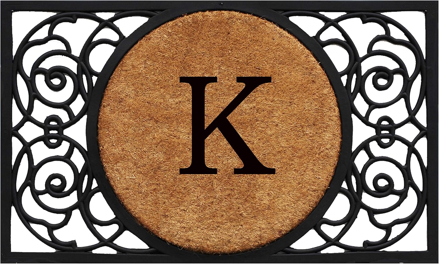 Calloway Mills 180031830B Armada Circle Monogram Doormat, 18" x 30" (Letter B)