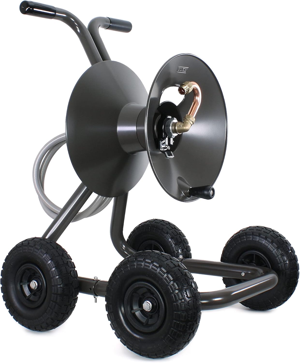 ELEY Hose Reel Cart with Wheels - Portable Heavy Duty Hose Reel and Garden Hose Holder, Great Addition to Gardening Accessories and Supplies, Reel