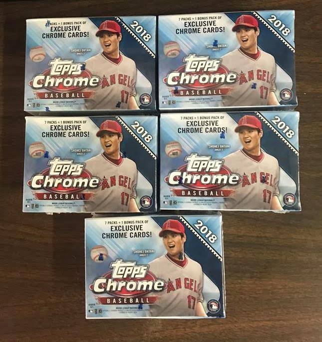 2018 Topps Chrome Baseball Blaster Box (Sealed)