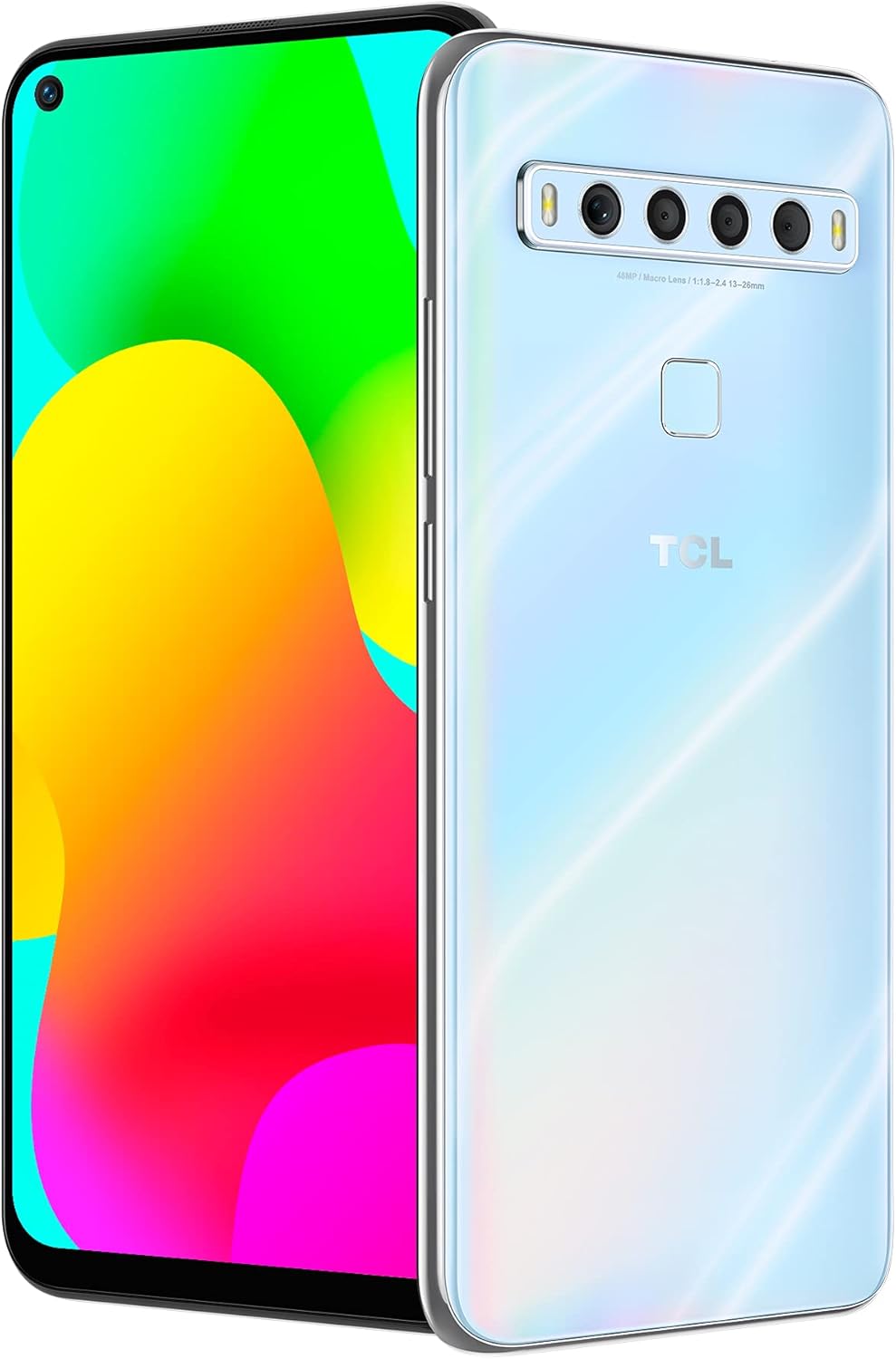 TCL 10L, Unlocked Android Smartphone with 6.53" FHD + LCD Display, 48MP Quad Rear Camera System, 64GB+6GB RAM, 4000mAh Battery - Arctic White