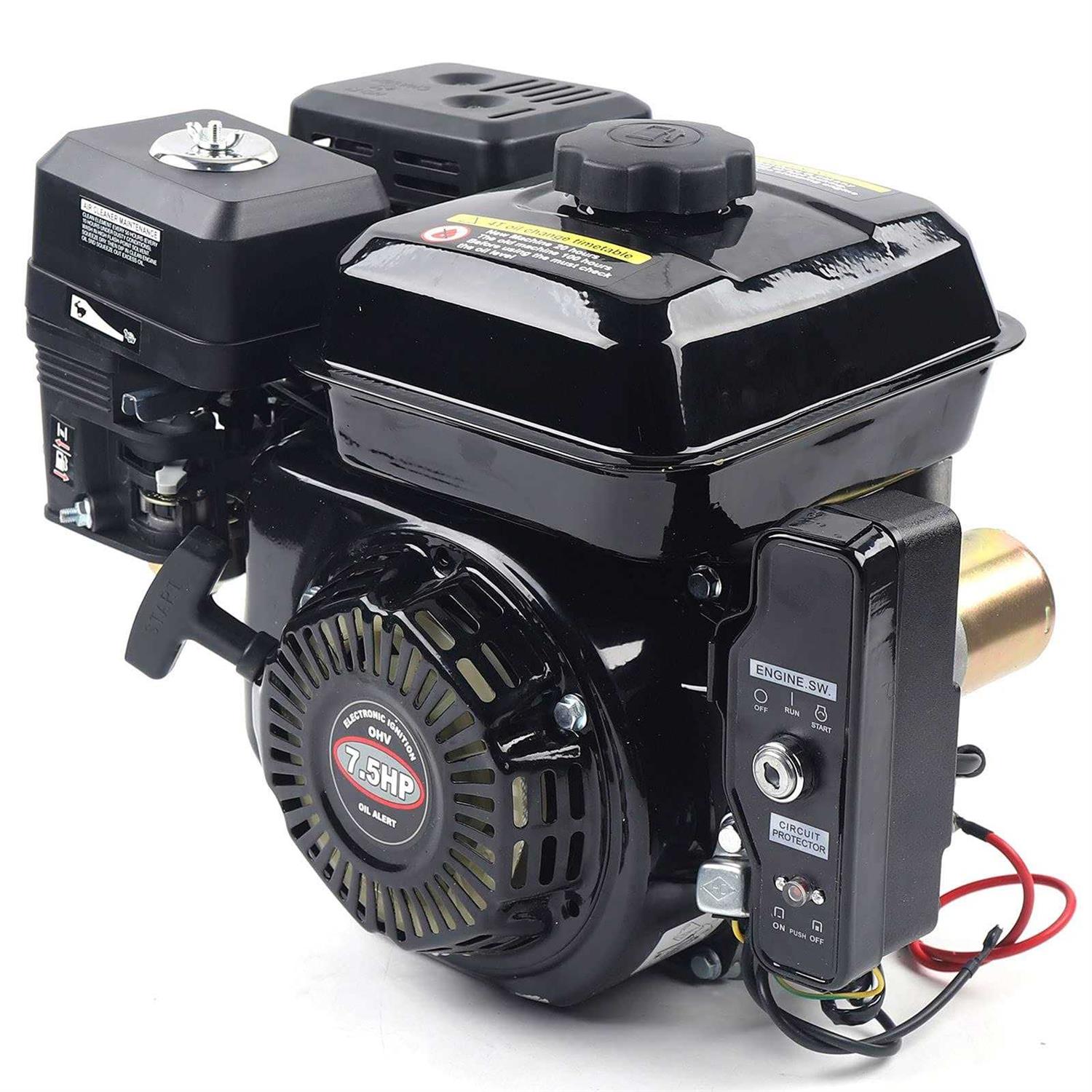 Electric Start Horizontal Engine 7.5HP 212cc 4 Stroke OHV Industrial Grade Gas Motor - Shop Hardware Tools Online Store