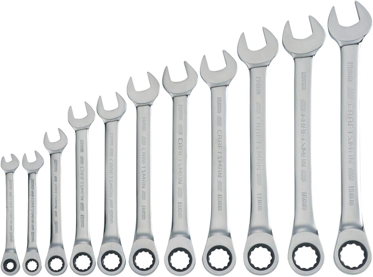 CRAFTSMAN Ratcheting Wrench Set, Metric, 11-Piece (CMMT87021) Pack of 2