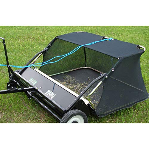 Yard Tuff Wide Quick Assembly Tow Style Lawn Sweeper with Hitch for ATVs or Tractors for Debris, Leaves, Grass, Twigs, Pebbles & More