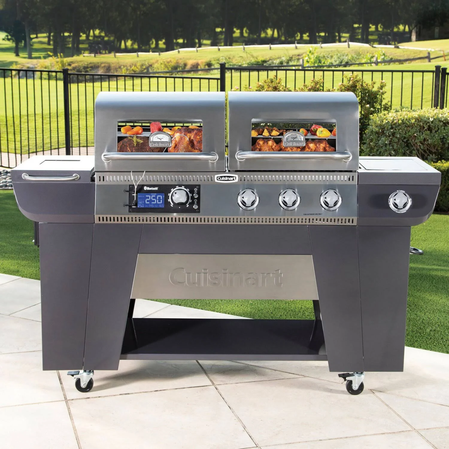 Cuisinart Twin Oaks Dual Function Pellet and GAS Grill, Size: 900 Square Inches