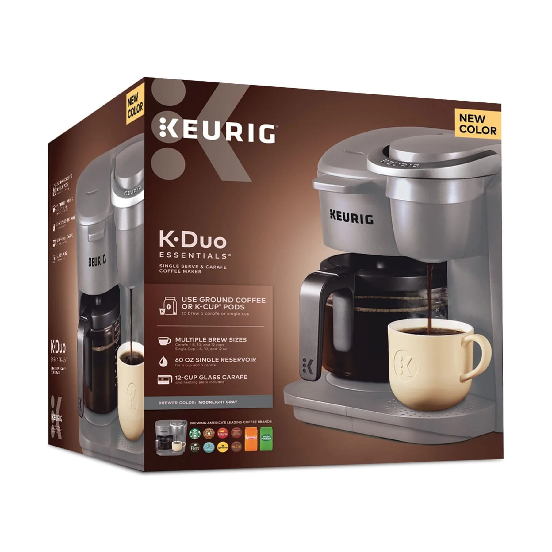 Keurig K-Duo Essentials Black Single-Serve K-Cup Pod Coffee Maker, Black