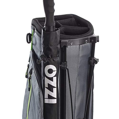 Izzo Golf Ultra-Lite Stand Bag - Grey/Lime