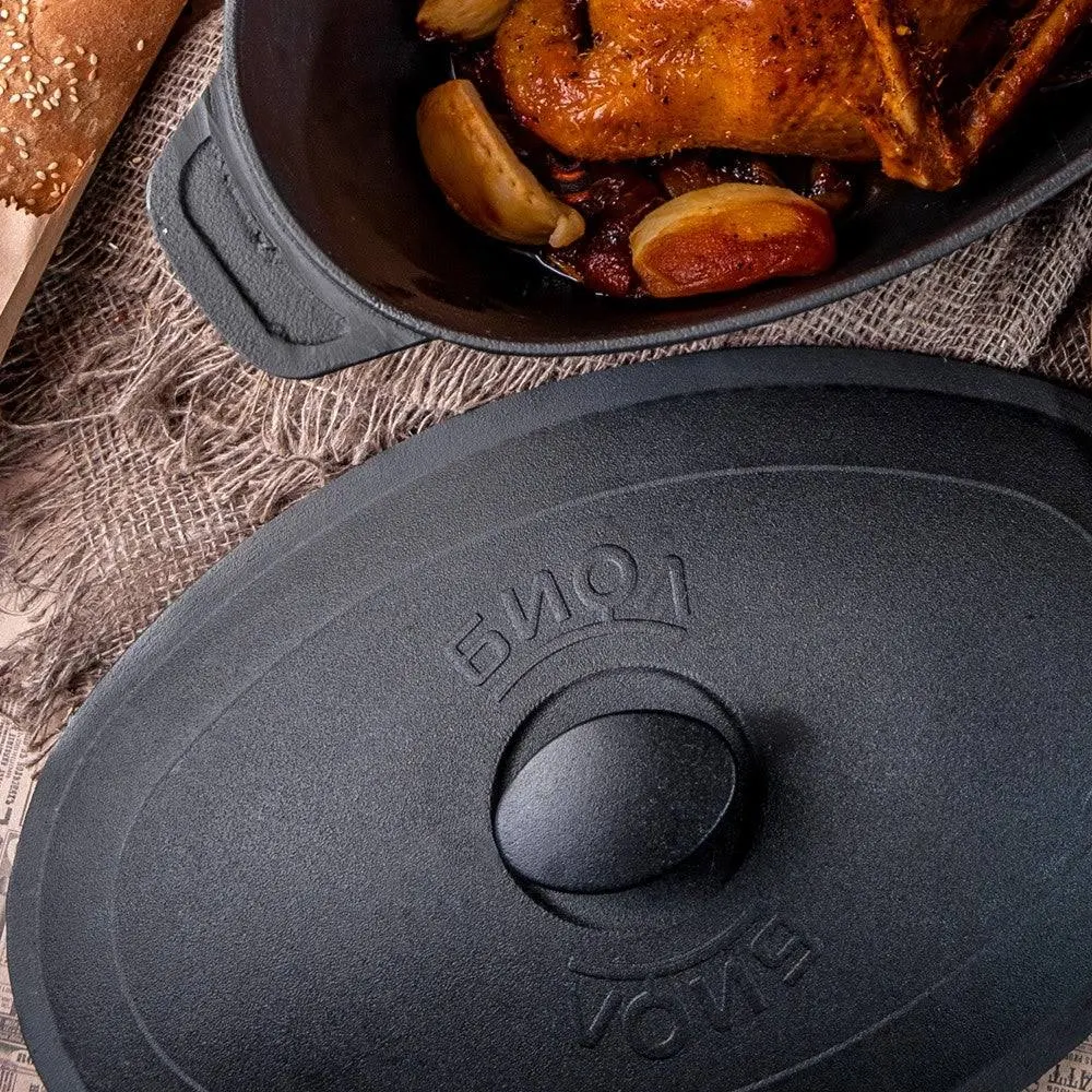 BIOL 8.5-Quart Cast Iron Roaster with Lid