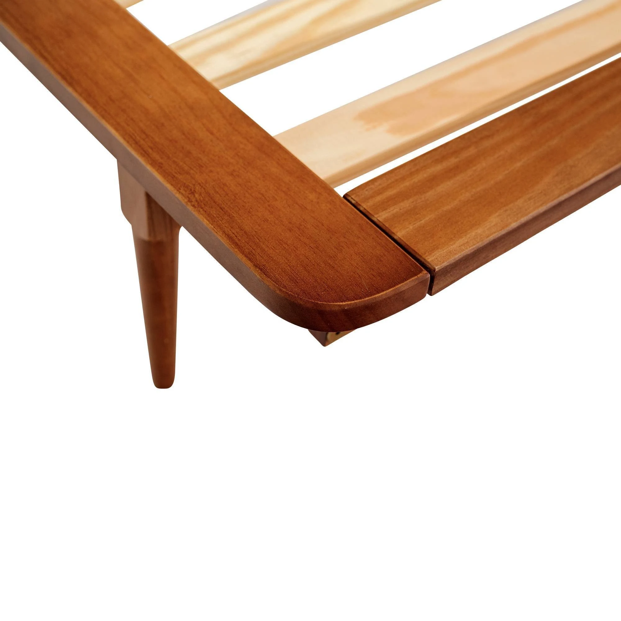 Twin Mid-Century Solid Wood Spindle Bed Caramel - Saracina Home