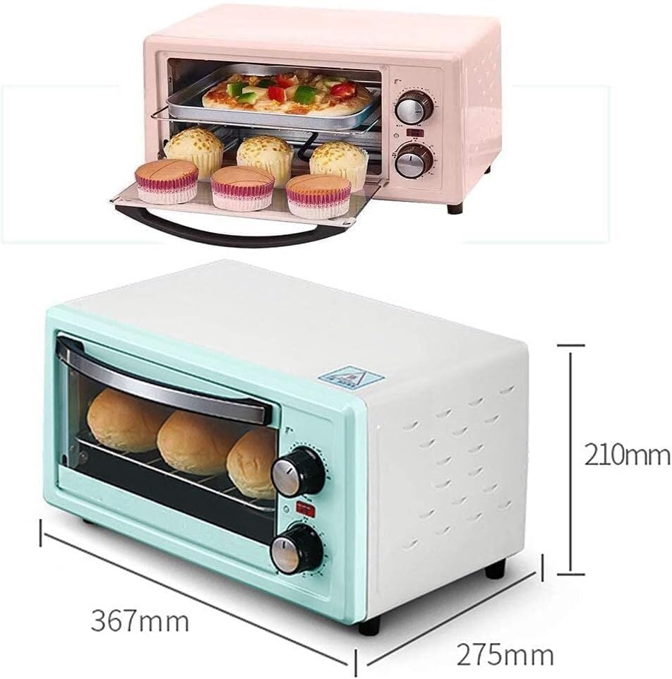 oven mini oven air fryer oven 11L Electric Oven, Stainless Steel Convection Countertop Toaster Oven Multi Function Mini Oven Toaster Oven Air Fryer, (Color : Pink)