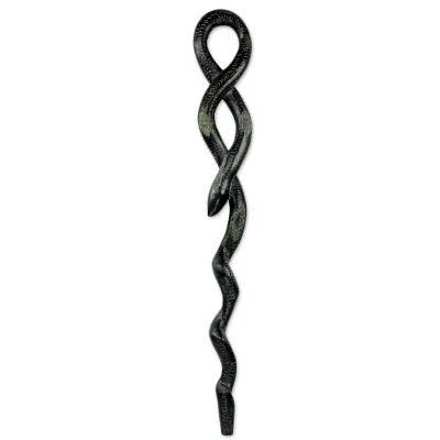 Snake Design Decorative African Walking Stick Carved by Hand