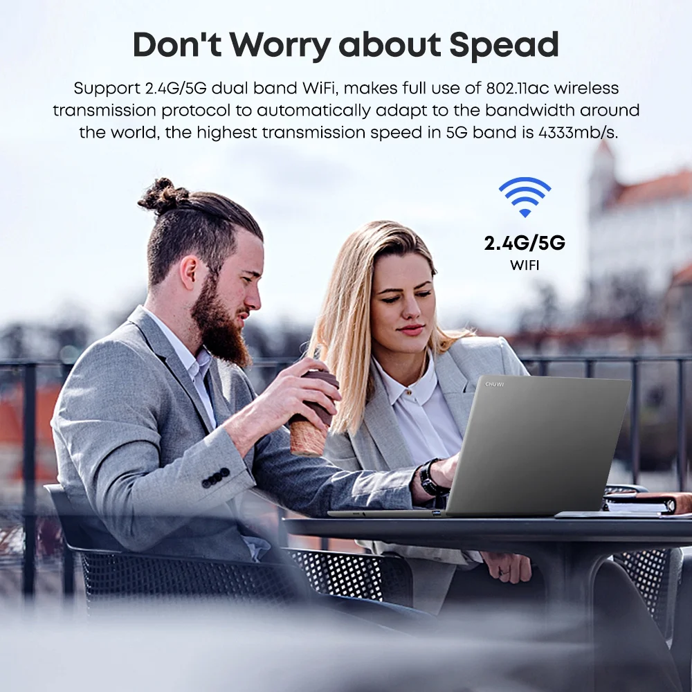 CHUWI HeroBook Pro 14.1" Laptop,256GB SSD 8G RAM,Windows 11 Bussiness Notebook Computer PC,Intel Gemini-Lake N4020 Quad Core Processor,IPS Screen,1TB SSD Expand
