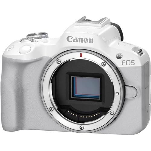 Canon EOS R50 Mirrorless Camera (White) with RF-S 18-45mm F4.5-6.3 is STM Lens 5812C012 Bundle with Deco Gear Photography Bag + 2 x Battery + 2 x 64GB Memory Cards + Accessories Kit