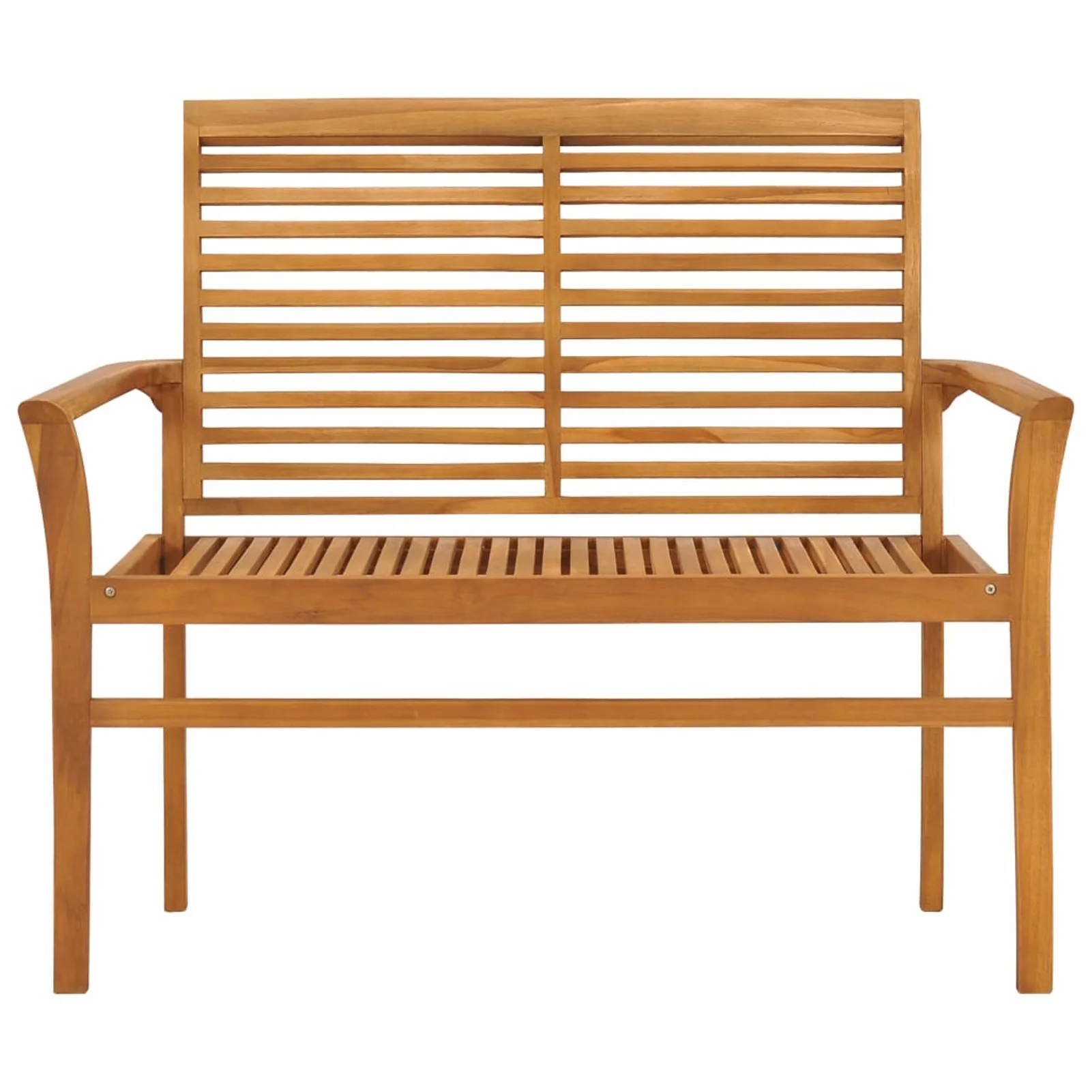 moobody Garden Bench with Teak Wood Patio Porch Chair Wooden Outdoor Bench for Backyard, Balcony, Park, Lawn Furniture 44.1 x 21.7 x 37 Inches (W x D x H)