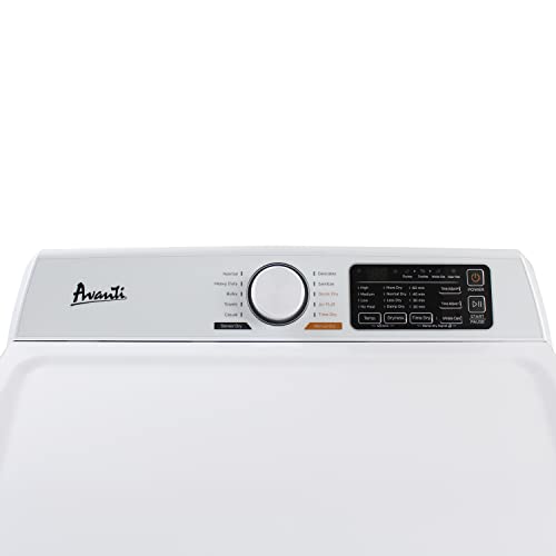 Avanti Front Load Clothes Dryer, 6.7 cu. ft. Capacity, in White