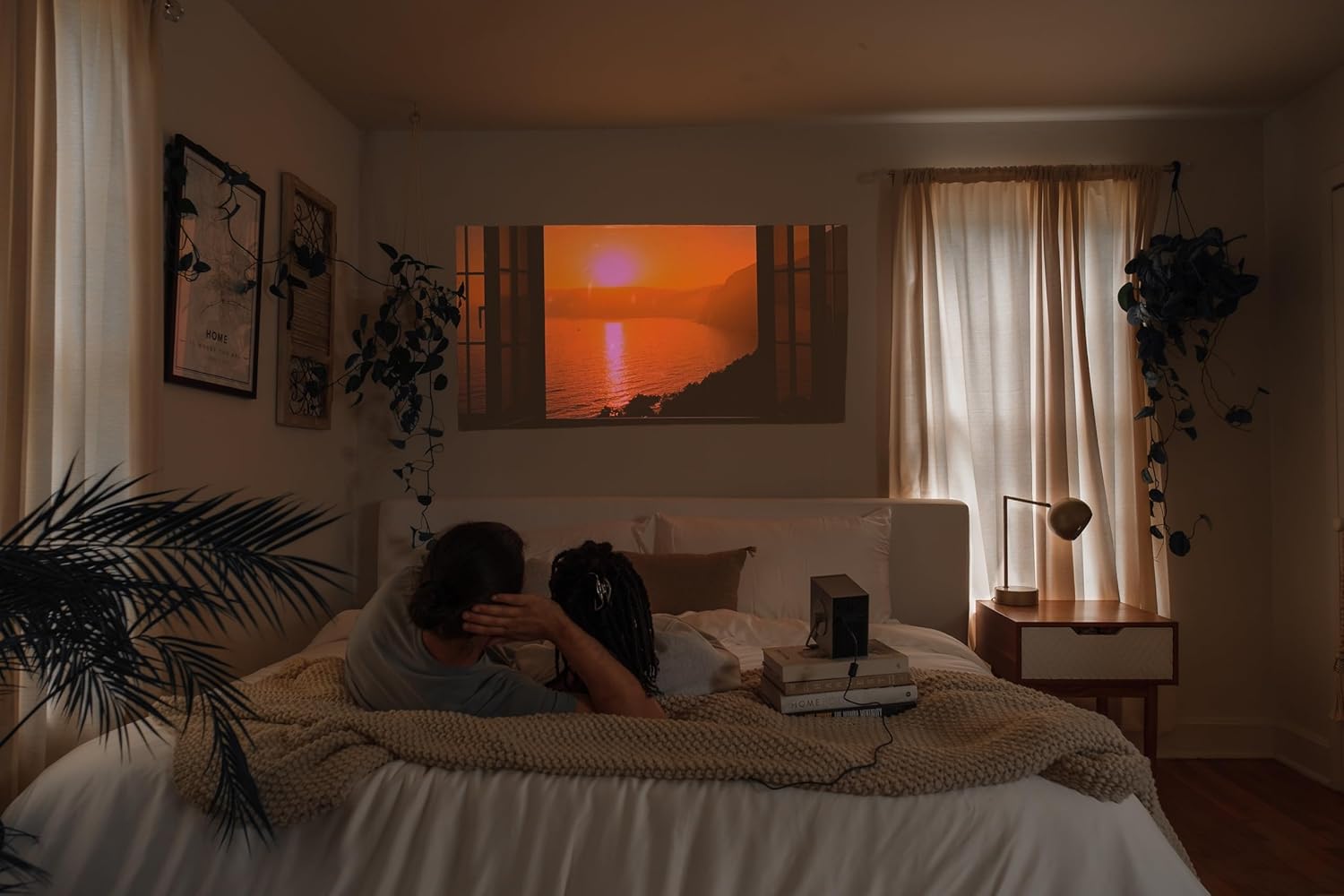 LG CineBeam Q HU710PB 4K Smart Portable Projector with Auto Screen Adjustment, Auto Focus, RGB Laser, Up to 154% DCI-P3