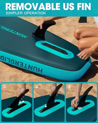 CETANA 11'6×35" Extra Wide Stand Up Paddle Board for Adults & Youth, 400lb Capacity Inflatable Paddle Board, Sup for 2+1 Person with Removable US Fin, 100L Backpack, Floating Paddle, Safety Leash