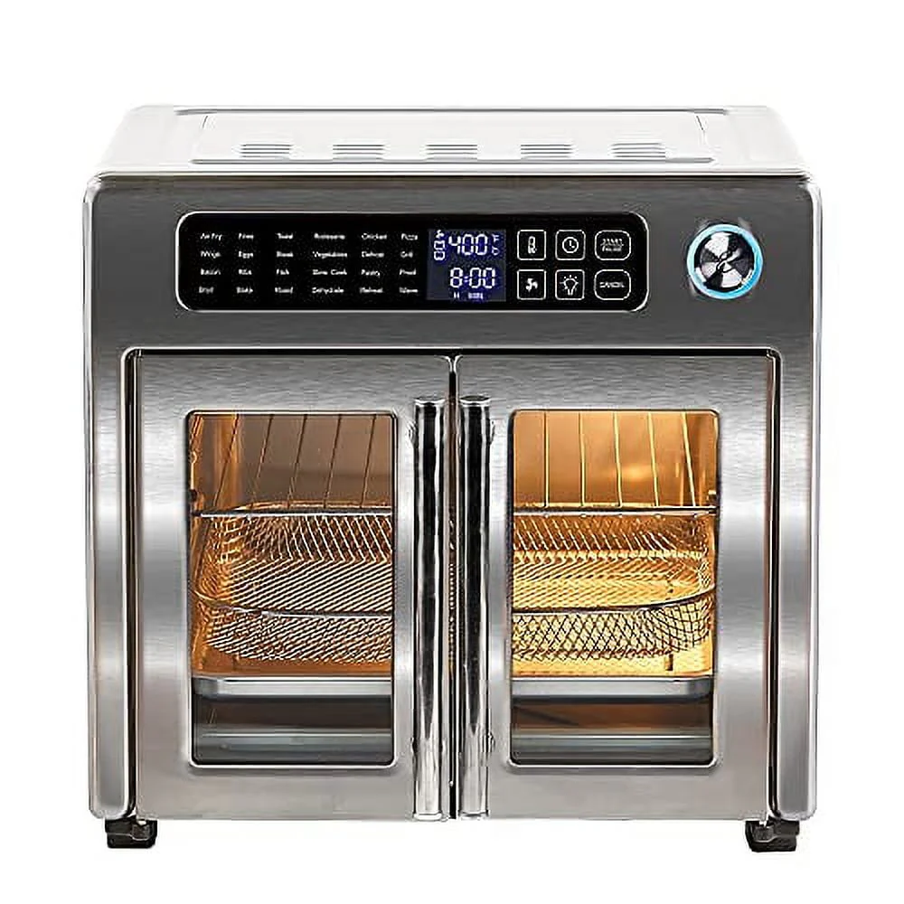 Emeril Everyday Emeril Lagasse 26 QT Extra Large Air Fryer, Convection Toaster Oven with French Doors, Stainless Steel