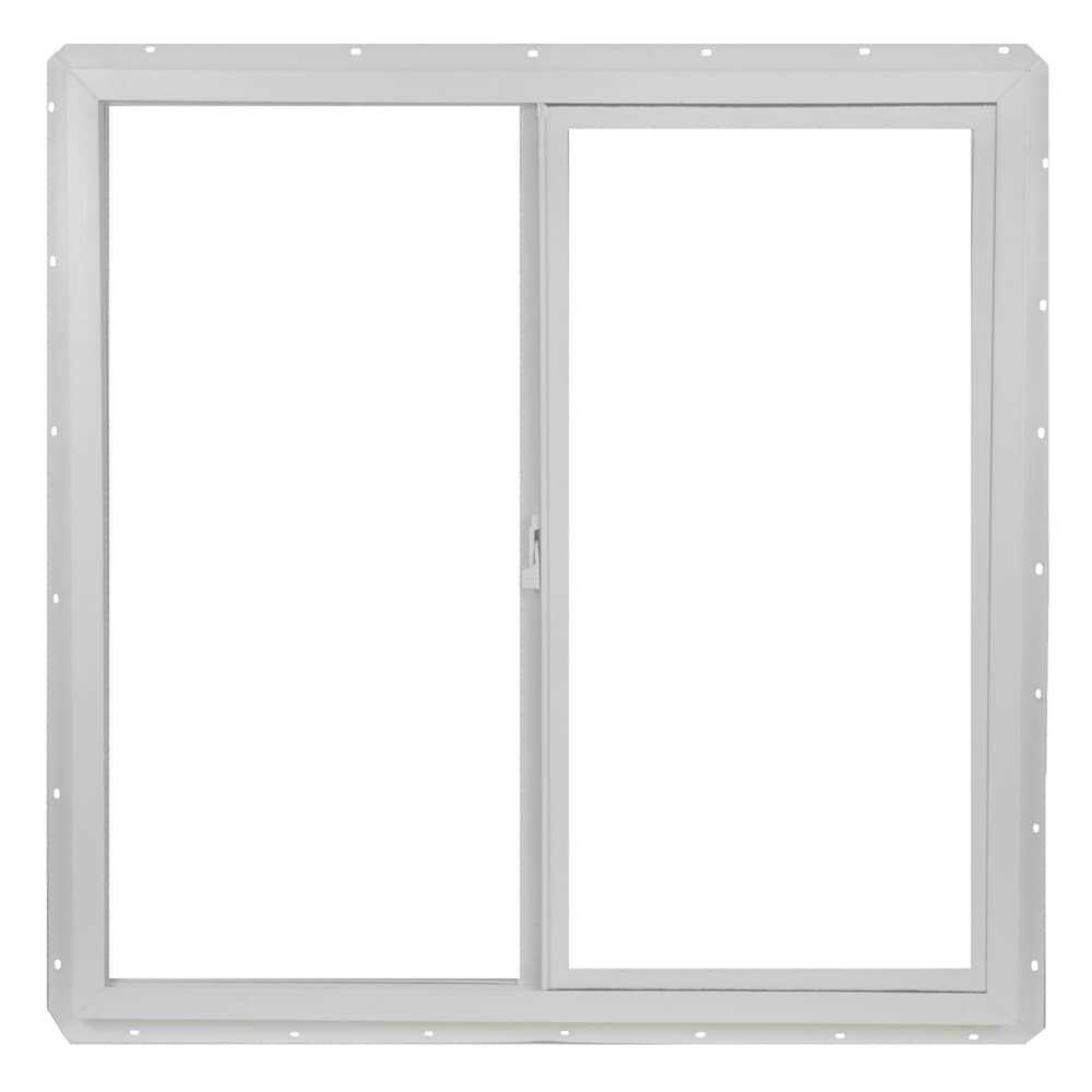 Project Source 10001 Series 35.5-in x 35.5-in x 3-in Jamb Left-Operable Vinyl New Construction White Sliding Window - Shop Hardware Tools Online Store