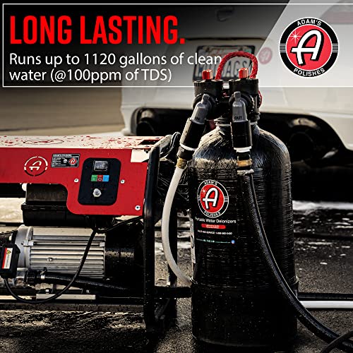 Adam's Portable Spotless Water Deionizer - Eliminates Water Spots, Spotless Rinse Touchless Detailing - Easy to Use Attaches to Regular Garden Hose