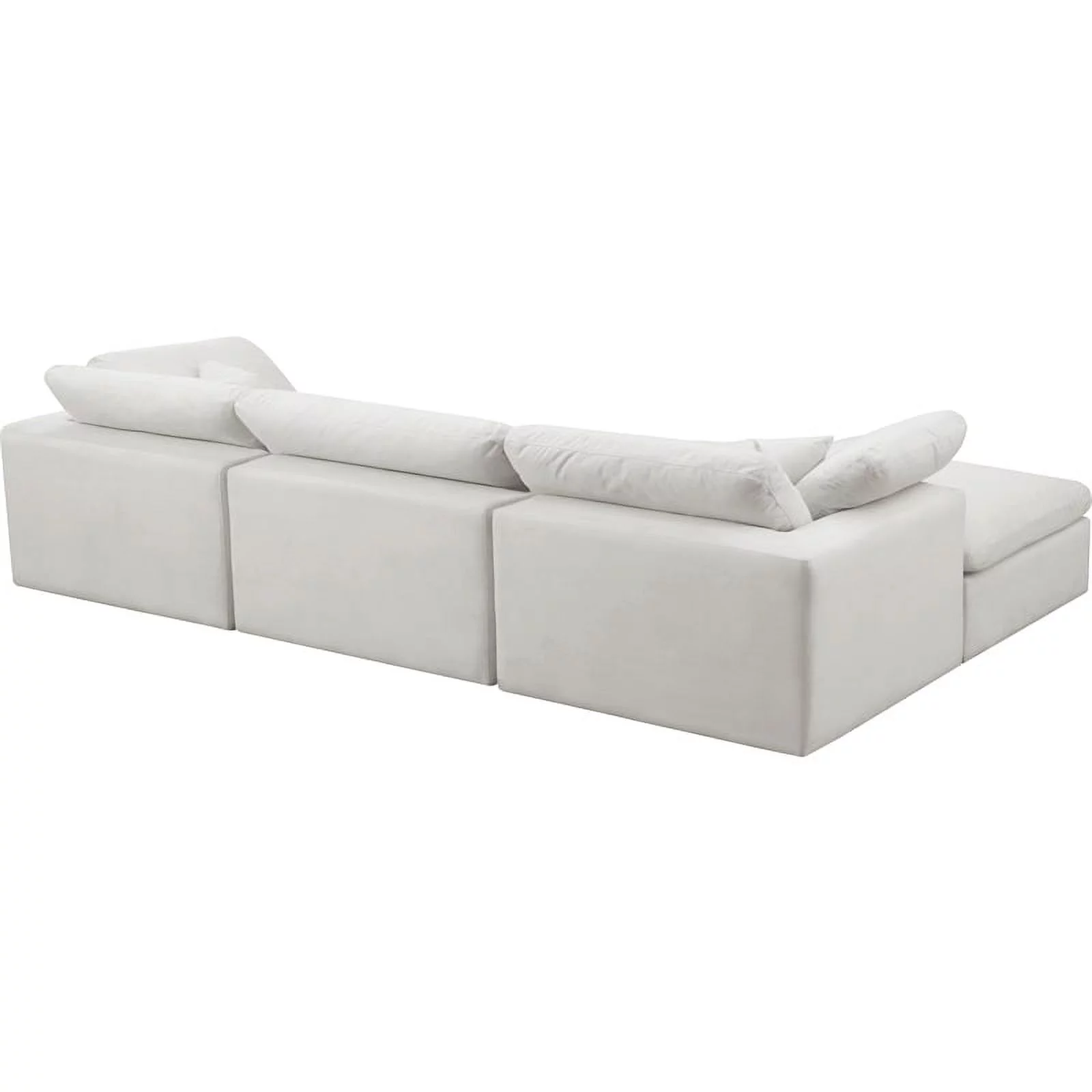 Meridian Furniture Cozy Cream Velvet Modular Sectional
