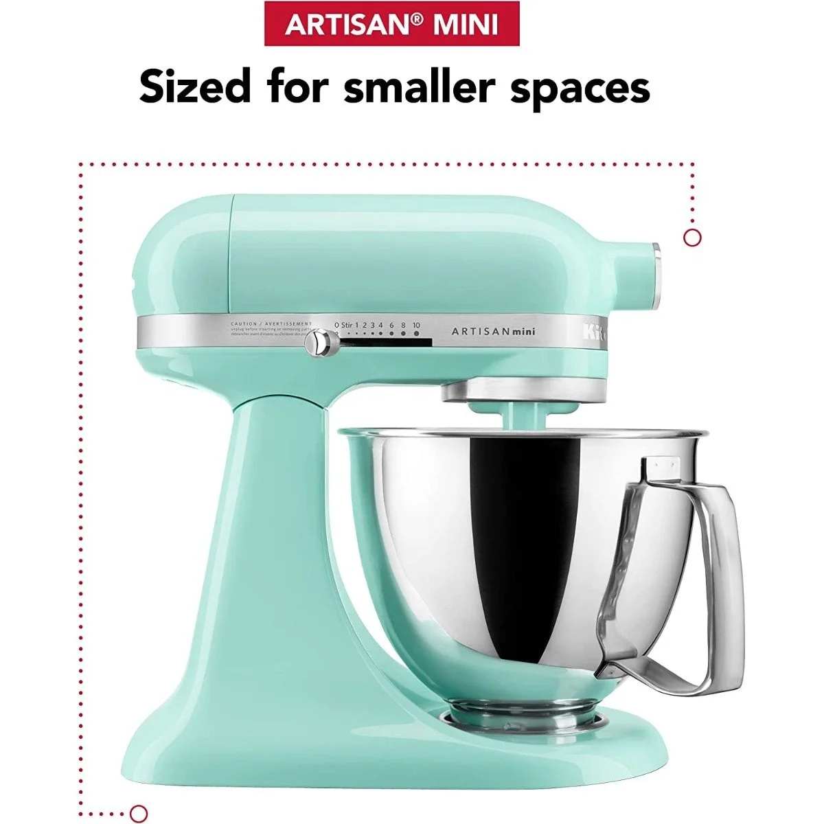 KitchenAid 3.5-Quart Artisan Mini Plus Tilt-Head Stand Mixer | Ice Blue