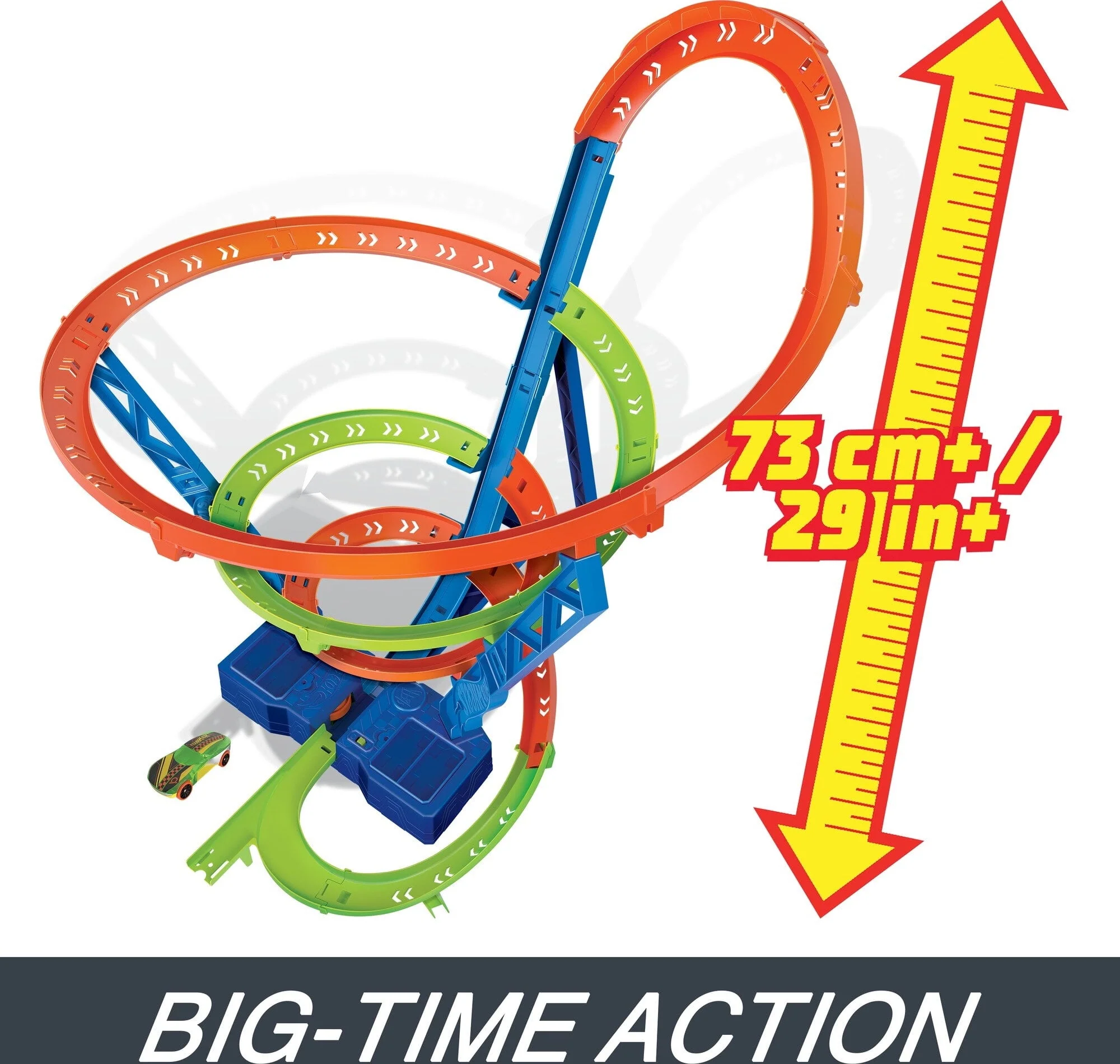 Hot Wheels Action Spiral Speed Crash Track Set with Motorized Booster & 1:64 Scale Toy Car