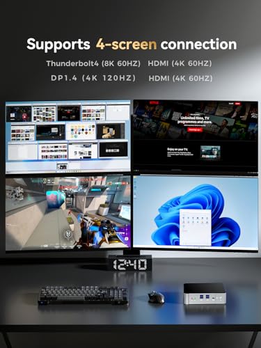 TOPGRO K5 Mini PC 13th Gen Core i9-13900H, Mini Computers(14C/20T, Up to 5.4GHz) 32GB DDR5/1TB PCIe4.0 SSD, Mini PC Win11 Pro, 8K UHD/2.5G LAN/Thunderbolt 4/WiFi 6E/BT5.3, Home&Office Small PC