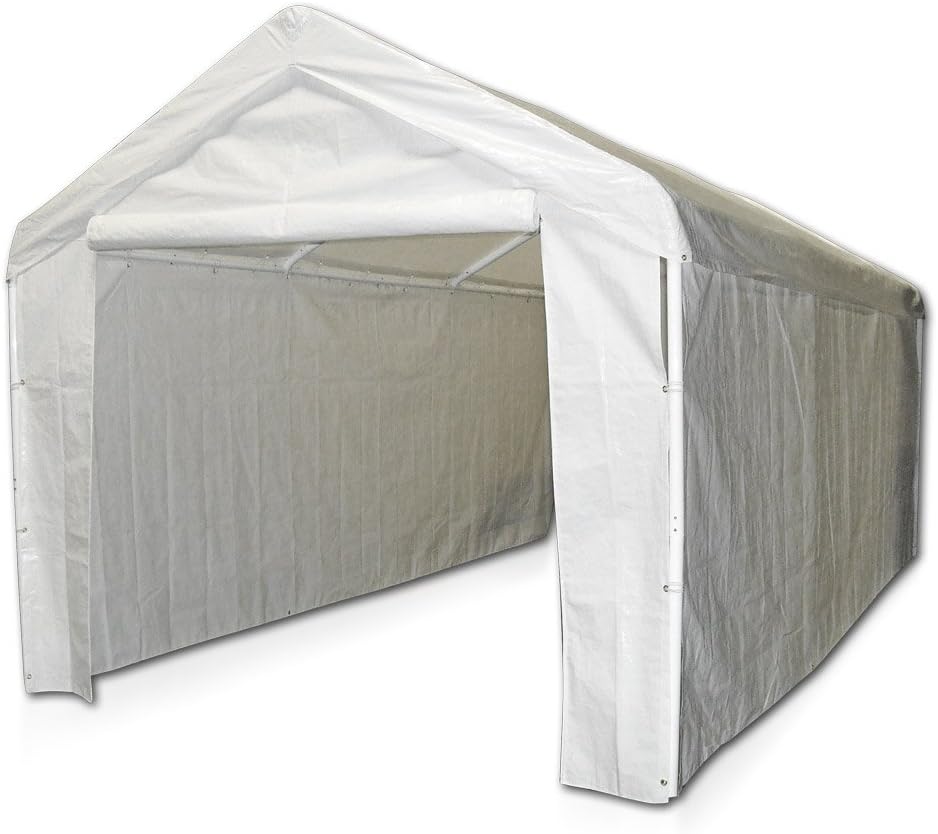 Caravan Canopy 12000211010 Side Wall Kit for Domain Carport, White (Top and Frame Not Included)