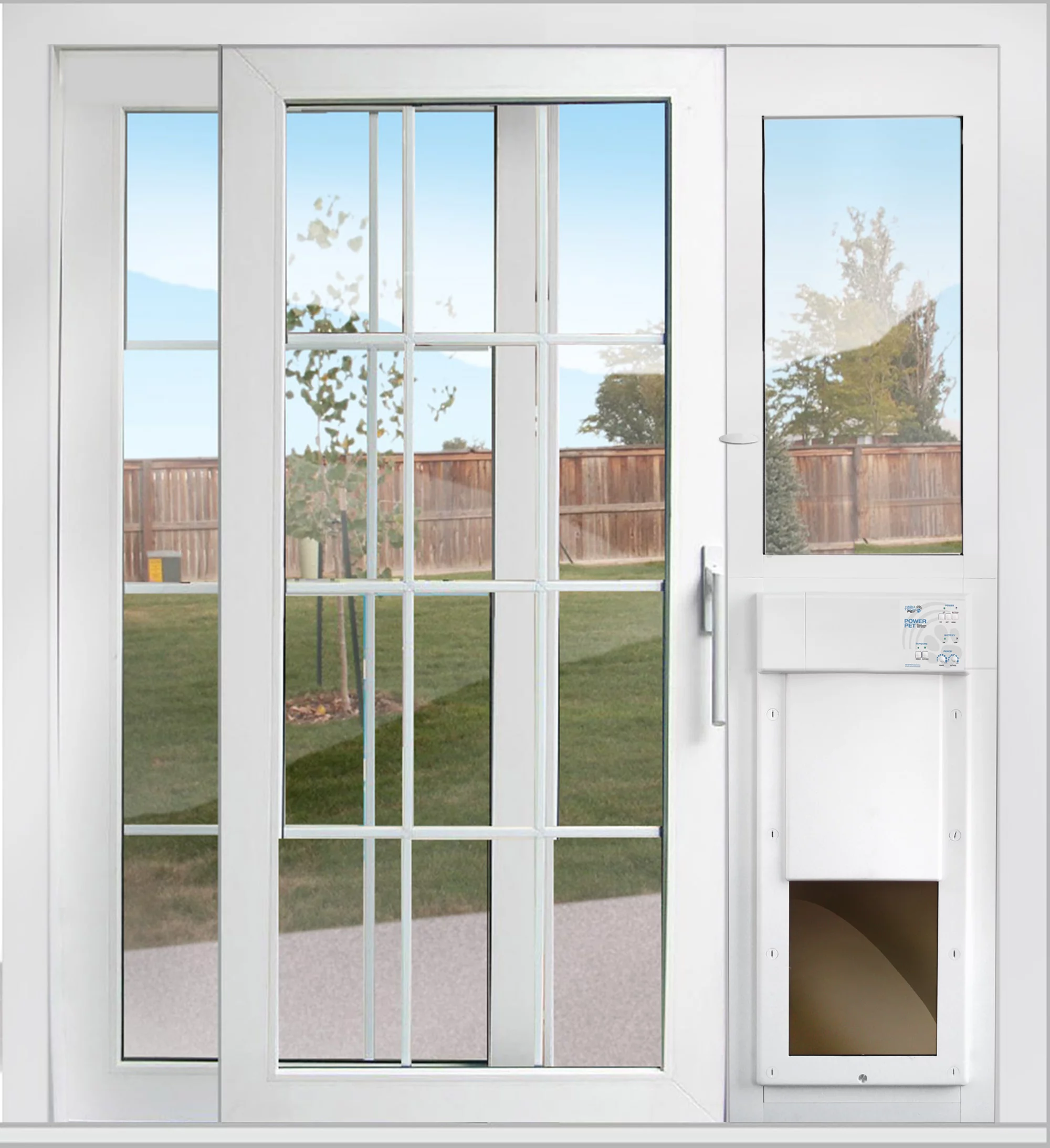 High Tech Pet Power Pet Patio Panel for Sliding Glass Door Installations, Double Pane, Low E, Lg Reg Height (81.25" x 14")