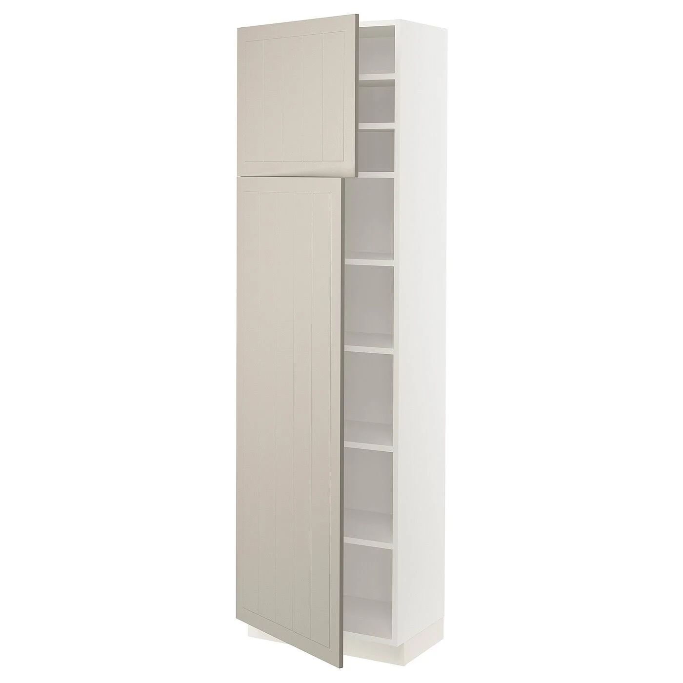 IKEA - SEKTION High Cabinet with shelves/2 Doors, white/Stensund Beige, 24x15x80 39407640