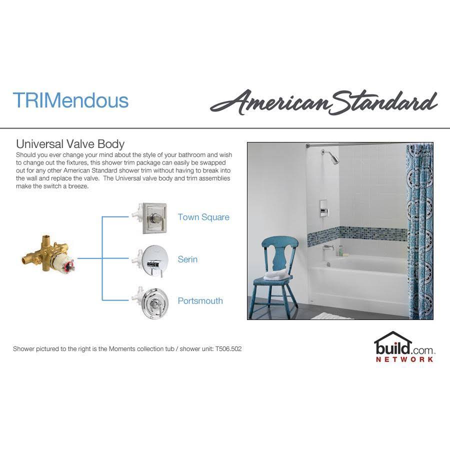 American Standard 3375.502.002 Colony Soft 3-Handle Bath and Shower Polished Chrome