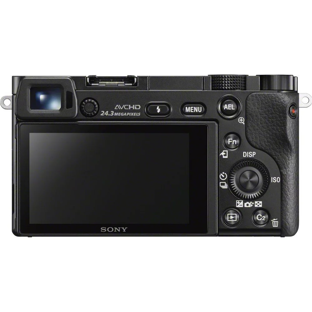 Sony Alpha a6000 24.3MP Mirrorless Camera 16-50mm & 55-210mm Zoom Lens (Black) + 64GB Accessory Bundle + Large Gadget Bag + Extra Battery+Wide Angle Lens+2x Telephoto Lens+Flash+Remote+Tripod