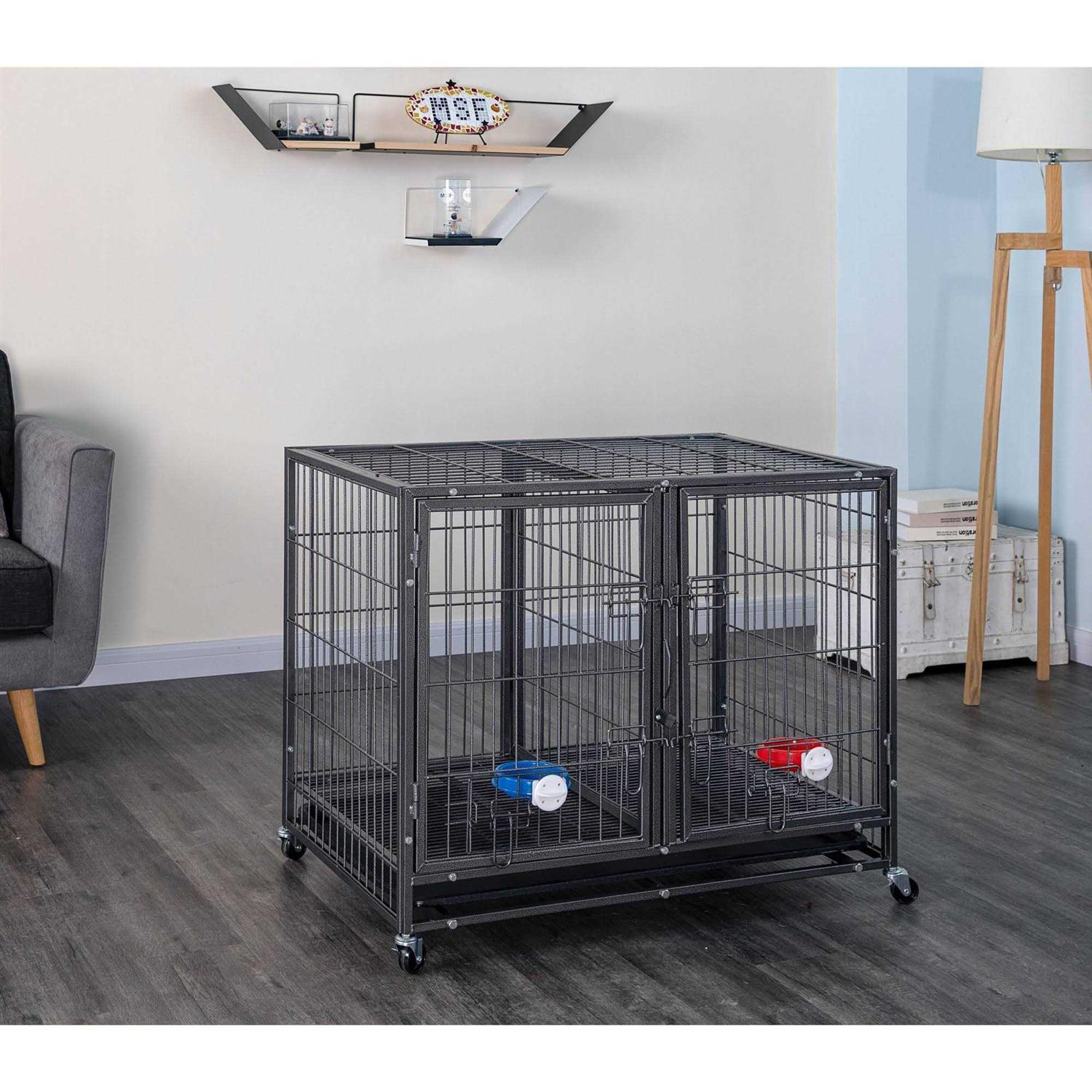Go Pet Club 37 in. Heavy Duty Stackable Dog Crate - Pet Supplies online store