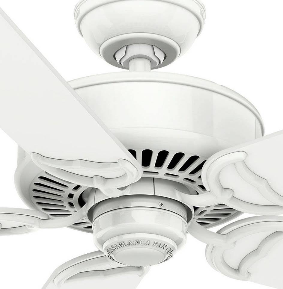 Casablanca Panama DC 54x22 Ceiling Fan - Snow White - Snow White Blades