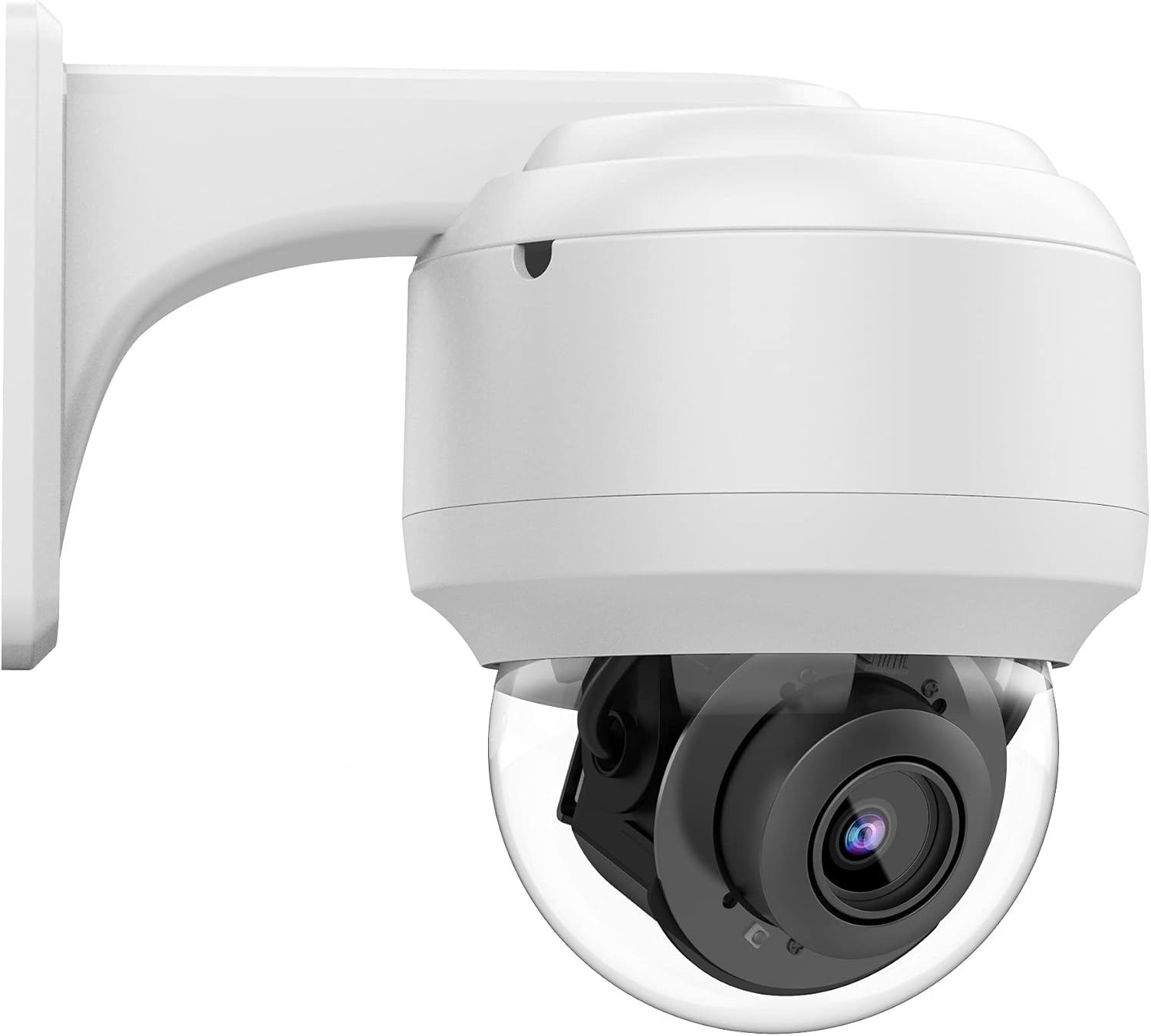 5MP PoE PTZ Cameras(Compatible for Hikvision), 5MP PoE IP Camera with 4X Optical Zoom 16X Optical Zoom, Built-in Mic,165ft IR Night Vsion,Motion Detect,WDR IP67 IK10