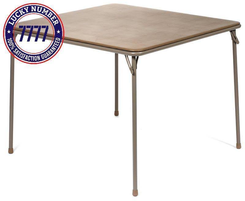 XL Series 38x22 Square Folding Card and Game Table, Wheelchair Accessible - Beige