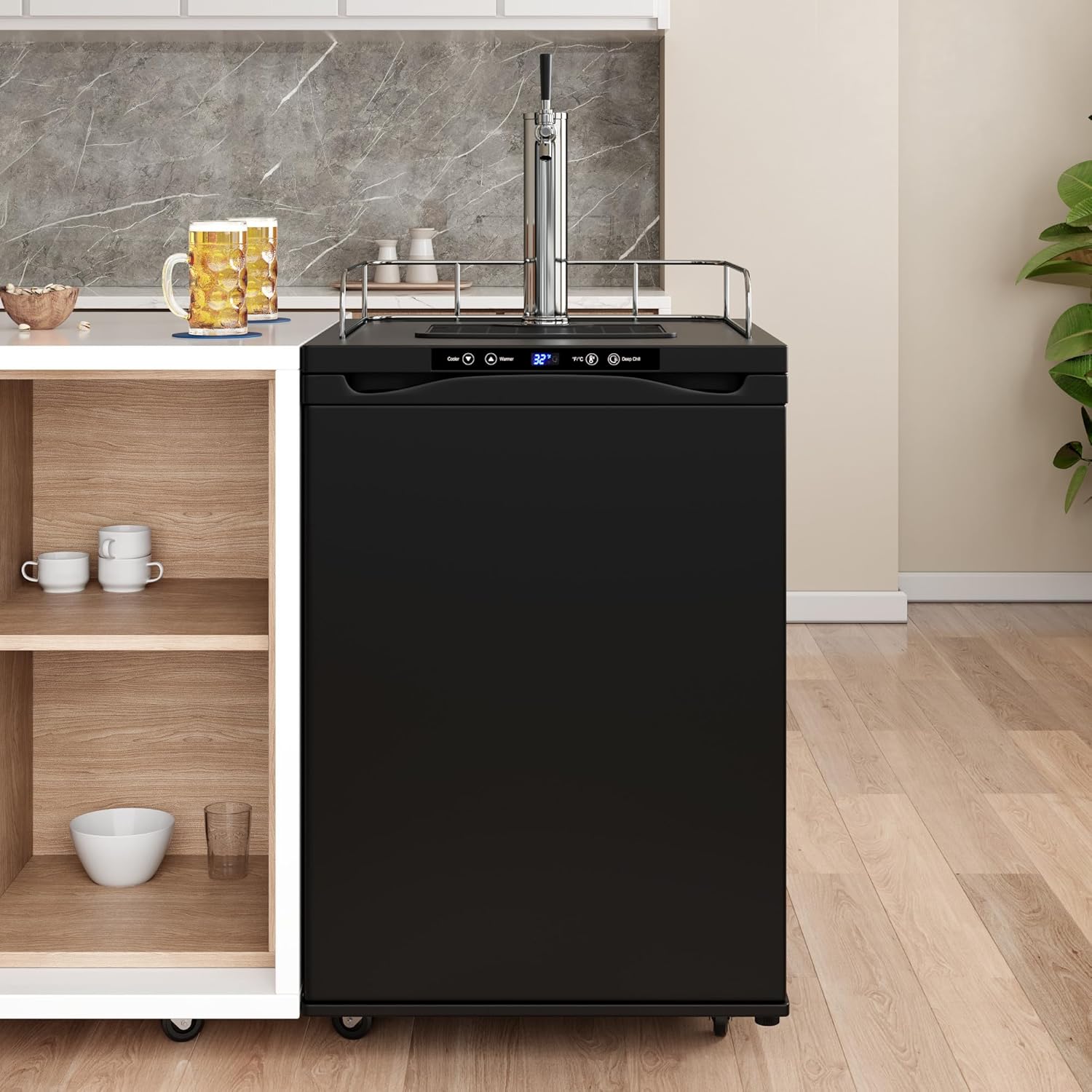 EdgeStar KC3000 Full Size Kegerator with Digital Display - Black